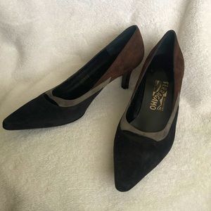 Ferragamo Suede Pumps